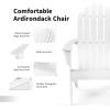 imageGiantex Adirondack Chair Acacia Wood Outdoor Chairs with 350 lbs Weight Capacity Weather Resistant Lounge Armchair for Yard Patio Garden Poolside Balcony Deck Fire Pit Chairs GrayWhite