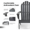 imageGiantex Adirondack Chair Acacia Wood Outdoor Chairs with 350 lbs Weight Capacity Weather Resistant Lounge Armchair for Yard Patio Garden Poolside Balcony Deck Fire Pit Chairs GrayGrey