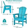 imageGiantex Adirondack Chair Kids HDPE Patio Lawn Chair with Ergonomic Backrest for Deck Porch Backyard Poolside Indoor Weather Resistance Toddler Outdoor Chair 4 TurquoiseTurquoise