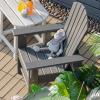 imageGiantex Adirondack Chair Kids HDPE Patio Lawn Chair with Ergonomic Backrest for Deck Porch Backyard Poolside Indoor Weather Resistance Toddler Outdoor Chair 4 TurquoiseGrey