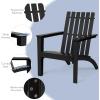 imageGiantex Adirondack Chair Set of 4 Acacia Wood Outdoor Chairs 350 lbs Weight Capacity Weather Resistant Campfire Chairs for Lawn Seating Garden Poolside Balcony Patio LoungerBlack