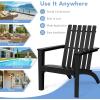 imageGiantex Adirondack Chair Set of 4 Acacia Wood Outdoor Chairs 350 lbs Weight Capacity Weather Resistant Campfire Chairs for Lawn Seating Garden Poolside Balcony Patio LoungerBlack