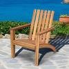 imageGiantex Adirondack Chair Set of 4 Acacia Wood Outdoor Chairs 350 lbs Weight Capacity Weather Resistant Campfire Chairs for Lawn Seating Garden Poolside Balcony Patio LoungerWood