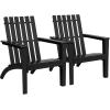 imageGiantex Adirondack Chair Set of 4 Acacia Wood Outdoor Chairs 350 lbs Weight Capacity Weather Resistant Campfire Chairs for Lawn Seating Garden Poolside Balcony Patio LoungerBlack