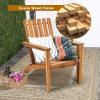 imageGiantex Adirondack Chair Set of 4 Acacia Wood Outdoor Chairs 350 lbs Weight Capacity Weather Resistant Campfire Chairs for Lawn Seating Garden Poolside Balcony Patio LoungerWood