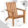 imageGiantex Adirondack Chair Set of 4 Acacia Wood Outdoor Chairs 350 lbs Weight Capacity Weather Resistant Campfire Chairs for Lawn Seating Garden Poolside Balcony Patio LoungerWood