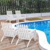 imageGiantex Adirondack Chair Set of 4 Acacia Wood Outdoor Chairs 350 lbs Weight Capacity Weather Resistant Campfire Chairs for Lawn Seating Garden Poolside Balcony Patio LoungerWhite
