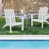 imageGiantex Adirondack Chair Set of 4 Acacia Wood Outdoor Chairs 350 lbs Weight Capacity Weather Resistant Campfire Chairs for Lawn Seating Garden Poolside Balcony Patio LoungerWhite