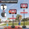 imageGiantex Basketball Hoop Outdoor Indoor 43 FT82 FT Height Adjustable Basketball Goal Court System wFillable Base Backboard ampamp 2 Wheels Portable Basketball Hoop for Kids Backyard Driveway