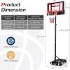 imageGiantex Basketball Hoop Outdoor Indoor 43 FT82 FT Height Adjustable Basketball Goal Court System wFillable Base Backboard ampamp 2 Wheels Portable Basketball Hoop for Kids Backyard Driveway