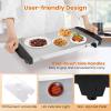 imageGiantex Buffet Server ampamp Electric Food Warmer 2in1 Food Warming Tray Adjustable Temperature 3 Food Pans with Lids Dishwasher Safe 8 QT Stainless Steel Chafing Dishes for Parties Holiday Events21L x 10W x 6H