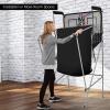 imageGiantex Foldable Basketball Arcade Game 8 Game Options Electronic Double Shot 2 Player w 4 Balls and LED Scoring System Indoor Basketball Game for Kids Adults Black ampamp SilverRedBlack