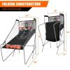 imageGiantex Foldable Basketball Arcade Game 8 Game Options Electronic Double Shot 2 Player w 4 Balls and LED Scoring System Indoor Basketball Game for Kids Adults Black ampamp SilverRedBlack