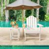 imageGiantex Folding Adirondack Chair Set HDPE Weather Resistant Fire Pit Chair Set with 18Inch Outdoor Side Table Cup Holder Lounge Set for Outside Deck Backyard Porch Poolside WhiteWhite