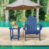 imageGiantex Folding Adirondack Chair Set HDPE Weather Resistant Fire Pit Chair Set with 18Inch Outdoor Side Table Cup Holder Lounge Set for Outside Deck Backyard Porch Poolside WhiteNavy