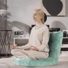 imageGiantex Folding Floor Chair with Back Support 14 Adjustable Position Padded Sleeper Bed Couch Recliner Gaming Floor Chairs for Adults Meditation Living Room GreyGreen