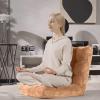 imageGiantex Folding Floor Chair with Back Support 14 Adjustable Position Padded Sleeper Bed Couch Recliner Gaming Floor Chairs for Adults Meditation Living Room GreyTan