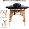 imageGiantex Folding Massage Table Lash Bed 84 Professional Massage Bed 2 Fold with Facial Cradle ampamp Carry Case Spa Facial Tattoo Beds BlackBlack