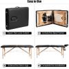 imageGiantex Folding Massage Table Lash Bed 84 Professional Massage Bed 2 Fold with Facial Cradle ampamp Carry Case Spa Facial Tattoo Beds BlackBlack