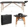 imageGiantex Folding Massage Table Lash Bed 84 Professional Massage Bed 2 Fold with Facial Cradle ampamp Carry Case Spa Facial Tattoo Beds BlackBlack