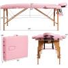 imageGiantex Folding Massage Table Lash Bed 84 Professional Massage Bed 2 Fold with Facial Cradle ampamp Carry Case Spa Facial Tattoo Beds BlackPink