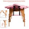 imageGiantex Folding Massage Table Lash Bed 84 Professional Massage Bed 2 Fold with Facial Cradle ampamp Carry Case Spa Facial Tattoo Beds BlackPink