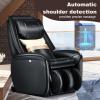 imageGiantex Full Body Massage Chair Zero Gravity SL Track Electric Recliner with Reversible Footrest Back Heater Wheels ampamp Pillow Shoulder Detection Calf Airbag No Installation Free Indoor DeliveryBlack
