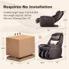 imageGiantex Full Body Massage Chair Zero Gravity SL Track Electric Recliner with Reversible Footrest Back Heater Wheels ampamp Pillow Shoulder Detection Calf Airbag No Installation Free Indoor DeliveryCoffee