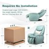 imageGiantex Full Body Massage Chair Zero Gravity SL Track Electric Recliner with Reversible Footrest Back Heater Wheels ampamp Pillow Shoulder Detection Calf Airbag No Installation Free Indoor DeliveryGreen