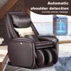 imageGiantex Full Body Massage Chair Zero Gravity SL Track Electric Recliner with Reversible Footrest Back Heater Wheels ampamp Pillow Shoulder Detection Calf Airbag No Installation Free Indoor DeliveryCoffee