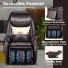 imageGiantex Full Body Massage Chair Zero Gravity SL Track Electric Recliner with Reversible Footrest Back Heater Wheels ampamp Pillow Shoulder Detection Calf Airbag No Installation Free Indoor DeliveryCoffee