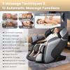 imageGiantex Full Body Massage Chair Zero Gravity Shiatsu Massage Recliner with SL Track Voice Control Heat Foot Roller Thai Yoga Stretch Airbags 12 Auto Modes 5 Manual Modes Free Indoor DeliveryBlack