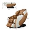 imageGiantex Full Body Massage Chair Zero Gravity Shiatsu Massage Recliner with SL Track Voice Control Heat Foot Roller Thai Yoga Stretch Airbags 12 Auto Modes 5 Manual Modes Free Indoor DeliveryBrownwhite