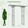 imageGiantex Garden Arch Trellis Wedding Arbor for Ceremony Party 79W x 81H Metal Garden Arbor for Climbing Plants Rose Outdoor Archway Pergola for Lawn Pathway Patio Backyard Decoration