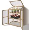 imageGiantex Garden Portable Wooden Cold Frame Greenhouse Raised Flower Planter Protection 300quotX224quotX429quot300X225X43