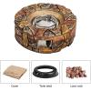 imageGiantex Gas Fire Pit 28 Inch 40000 BTU Propane Fire Pit Outdoor wNatural Stone Cover ETL Certification StainlessSteel Gas Burner wElectronic Ignition Lava Rock BrownBrown