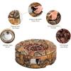 imageGiantex Gas Fire Pit 28 Inch 40000 BTU Propane Fire Pit Outdoor wNatural Stone Cover ETL Certification StainlessSteel Gas Burner wElectronic Ignition Lava Rock BrownBrown