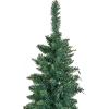 imageGiantex Green Artificial Pencil Christmas Premium Hinged Pine Tree with Solid Metal Legs Perfect for Home Shops and Holiday Decoration 5FT Artificial Pencil Christmas TreeGreen