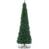 imageGiantex Green Artificial Pencil Christmas Premium Hinged Pine Tree with Solid Metal Legs Perfect for Home Shops and Holiday Decoration 5FT Artificial Pencil Christmas TreeGreen