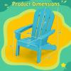 imageGiantex HDPE Kids Adirondack Chair  AllWeather Lawn Toddler Chair with Ergonomic Design Childrens Outdoor Chair for Toddlers Ages 38 Kids Patio Furniture for Deck Garden 1 PinkTurquoise