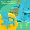 imageGiantex HDPE Kids Adirondack Chair  AllWeather Lawn Toddler Chair with Ergonomic Design Childrens Outdoor Chair for Toddlers Ages 38 Kids Patio Furniture for Deck Garden 1 PinkTurquoise