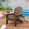 imageGiantex HDPE Kids Adirondack Chair  AllWeather Lawn Toddler Chair with Ergonomic Design Childrens Outdoor Chair for Toddlers Ages 38 Kids Patio Furniture for Deck Garden 1 PinkBrown