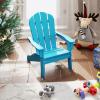 imageGiantex HDPE Kids Adirondack Chair  AllWeather Lawn Toddler Chair with Ergonomic Design Childrens Outdoor Chair for Toddlers Ages 38 Kids Patio Furniture for Deck Garden 1 PinkTurquoise