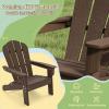 imageGiantex HDPE Kids Adirondack Chair  AllWeather Lawn Toddler Chair with Ergonomic Design Childrens Outdoor Chair for Toddlers Ages 38 Kids Patio Furniture for Deck Garden 1 PinkBrown