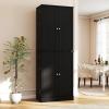 imageGiantex Kitchen Pantry Cabinet 655quot Tall Kitchen Hutch w8Tier Storage Cabinet 16Tier Door Shelves ampamp Adjustable Shelves 4Door Freestanding Buffet Sideboard for Dining Room Living Room WhiteBlack