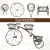 imageGiantex Metal Bicycle Planter 3 Tier Tricycle Flower Plant Stand w 3 Decorative Wheels Parisian Style Flower Display Stand Cart for Home Decor Patio Garden Flower Shop Indoor Outdoorblack