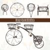 imageGiantex Metal Bicycle Planter 3 Tier Tricycle Flower Plant Stand w 3 Decorative Wheels Parisian Style Flower Display Stand Cart for Home Decor Patio Garden Flower Shop Indoor OutdoorBronze
