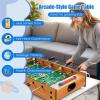 imageGiantex Multi Game Table  2 in 1 Combo Mini Table Top w Soccer Slide Hockey Wood Foosball w Footballs  Perfect for Game Rooms Arcades Bars Parties Family Night