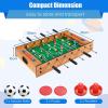 imageGiantex Multi Game Table  2 in 1 Combo Mini Table Top w Soccer Slide Hockey Wood Foosball w Footballs  Perfect for Game Rooms Arcades Bars Parties Family Night