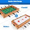 imageGiantex Multi Game Table  2 in 1 Combo Mini Table Top w Soccer Slide Hockey Wood Foosball w Footballs  Perfect for Game Rooms Arcades Bars Parties Family Night